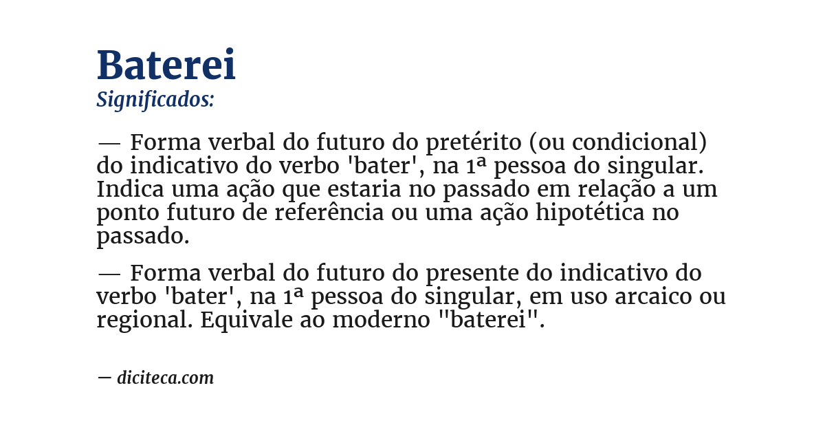 Significado de baterei