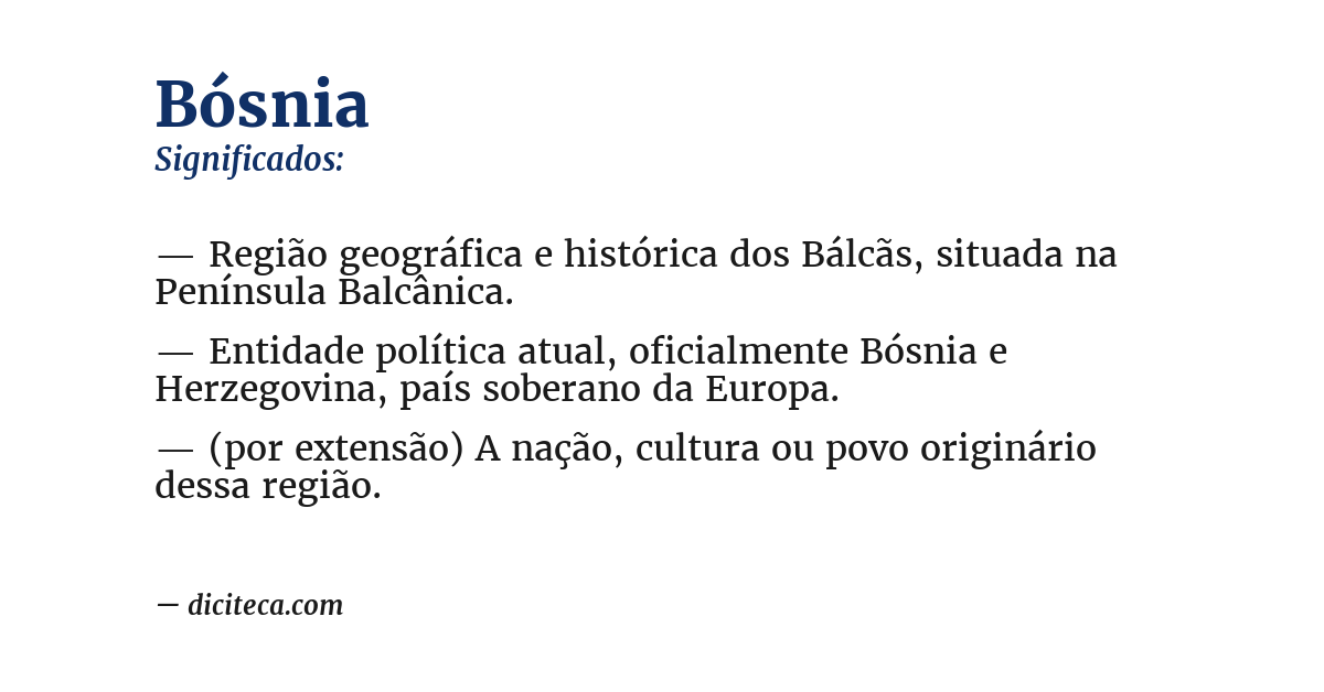 Significado de bósnia