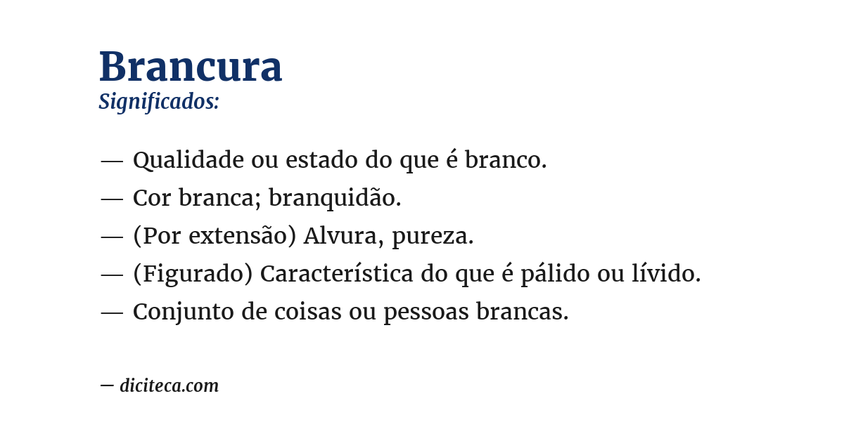 Significado de brancura