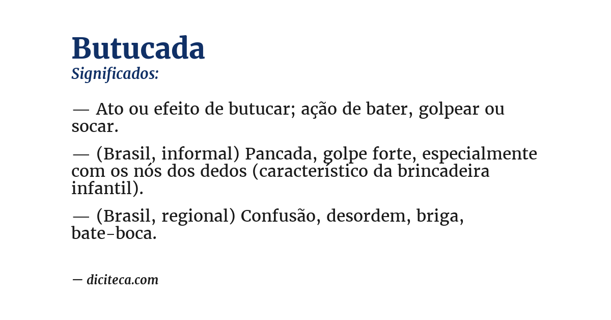 Significado de butucada