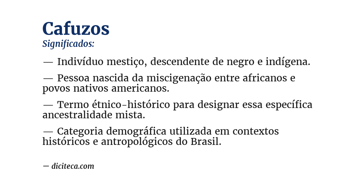 Significado de cafuzos