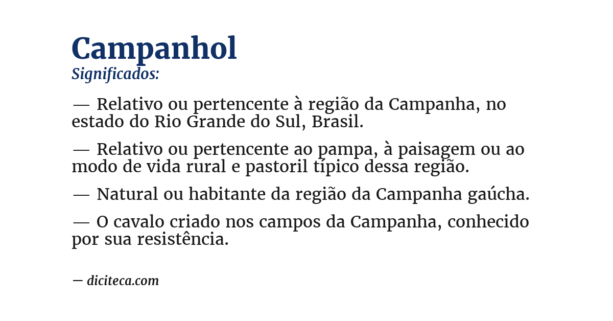 Significado de campanhol