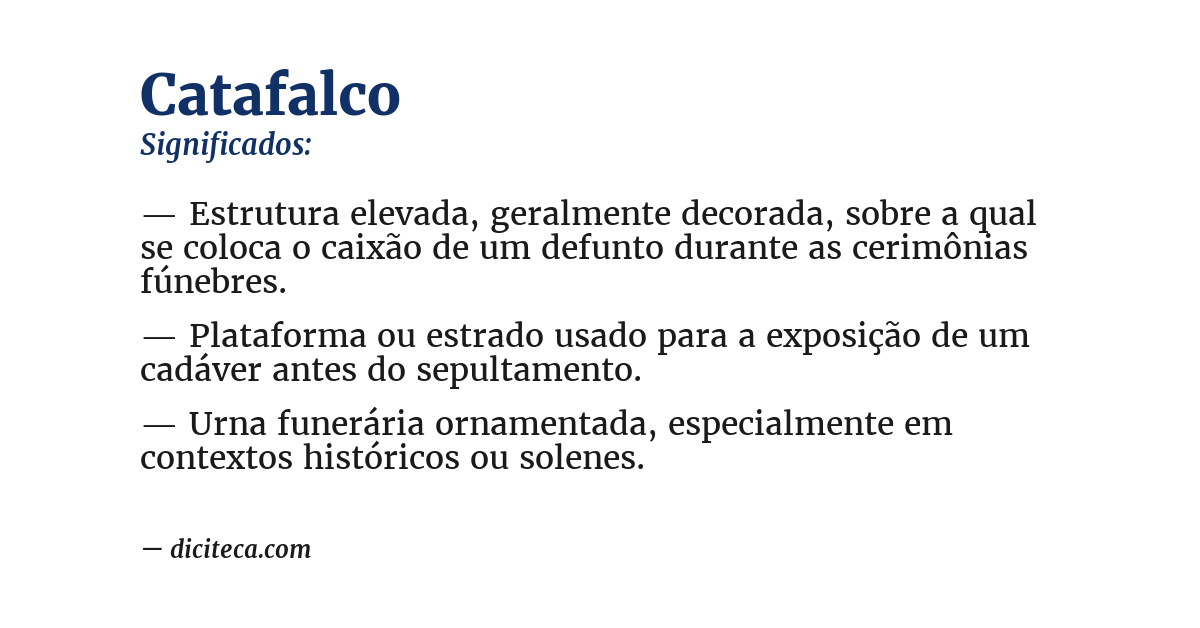 Significado de catafalco