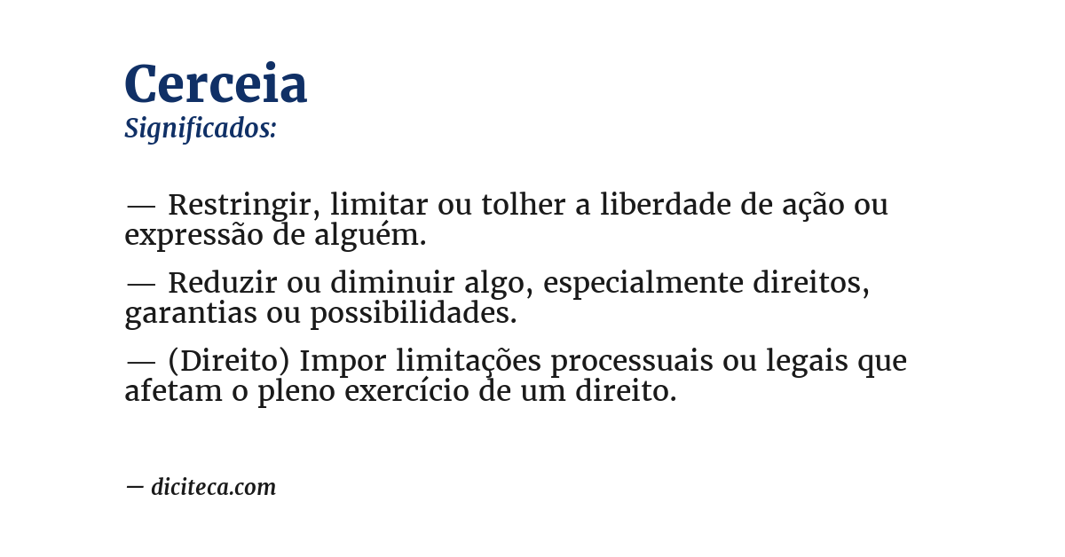 Significado de cerceia