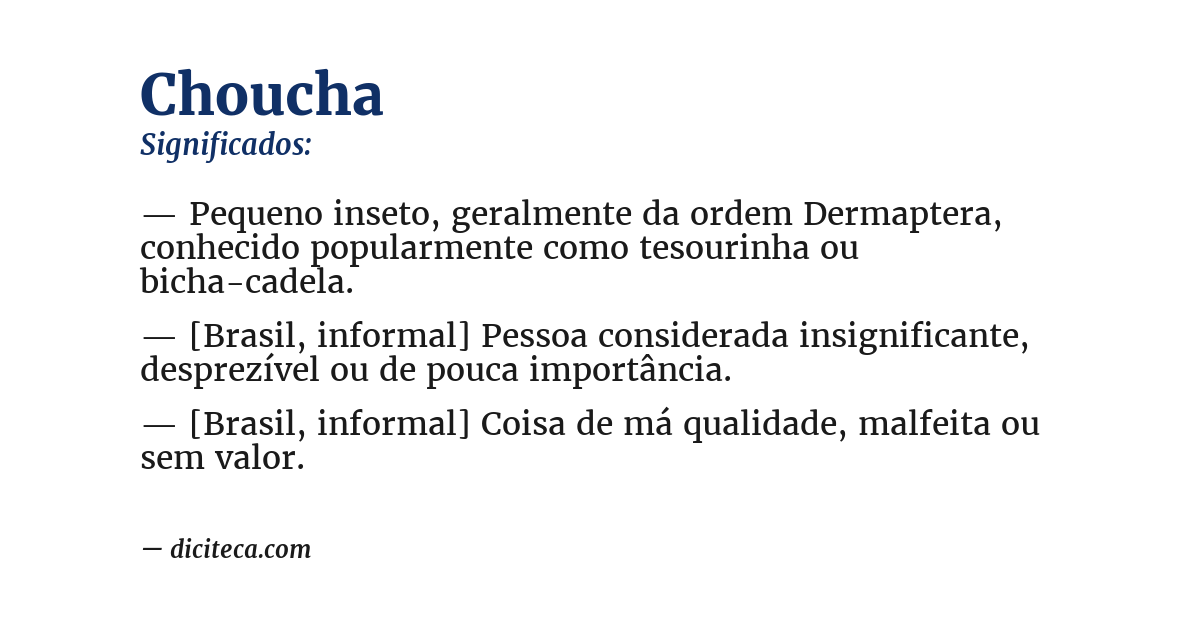 Significado de choucha