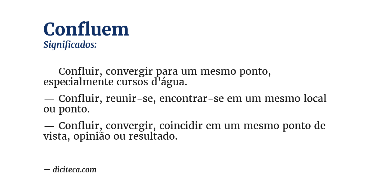 Significado de confluem