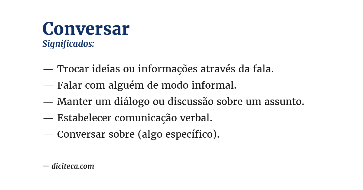 Significado de conversar