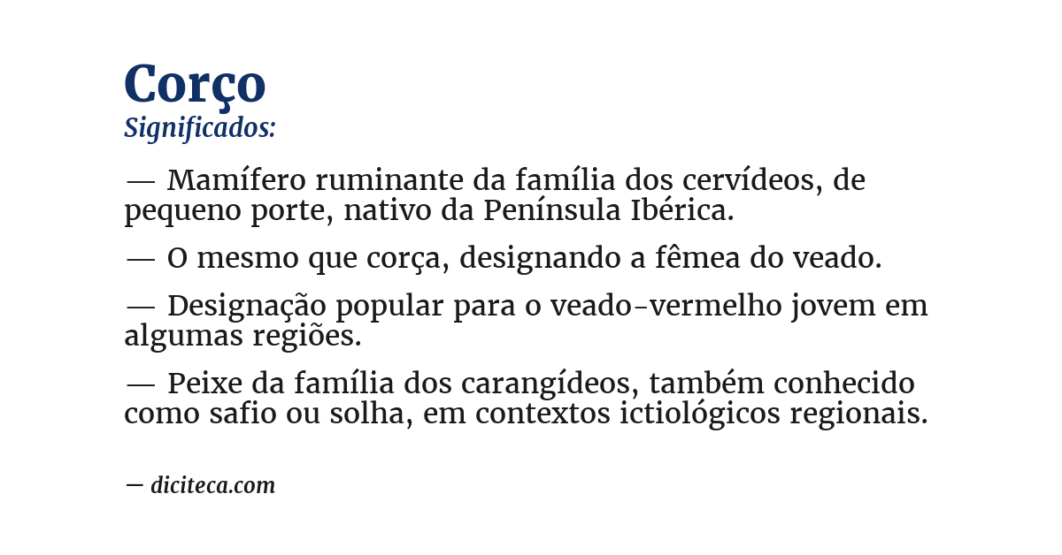 Significado de corço