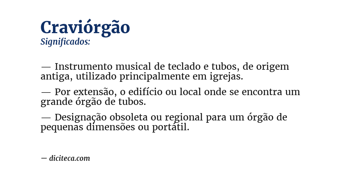 Significado de craviórgão