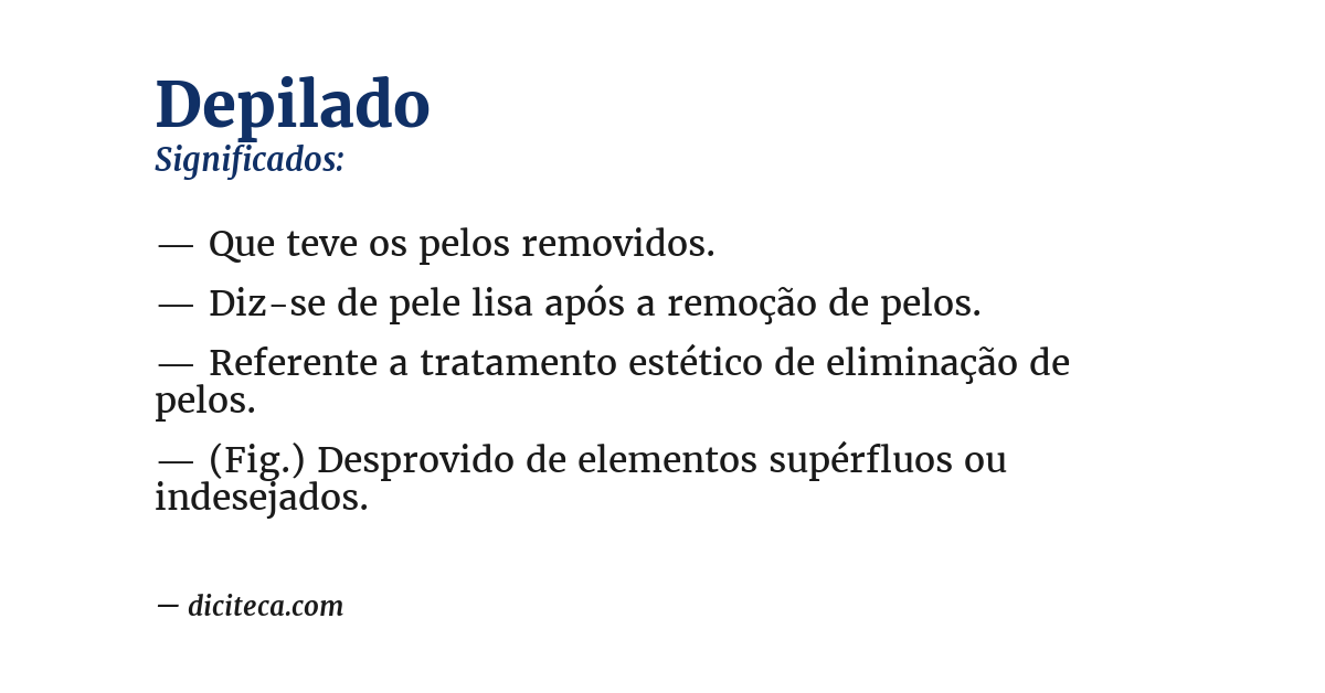 Significado de depilado