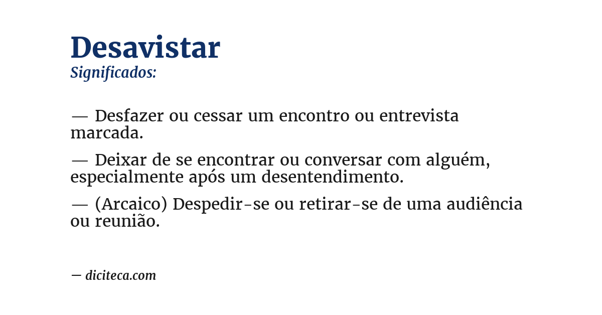 Significado de desavistar