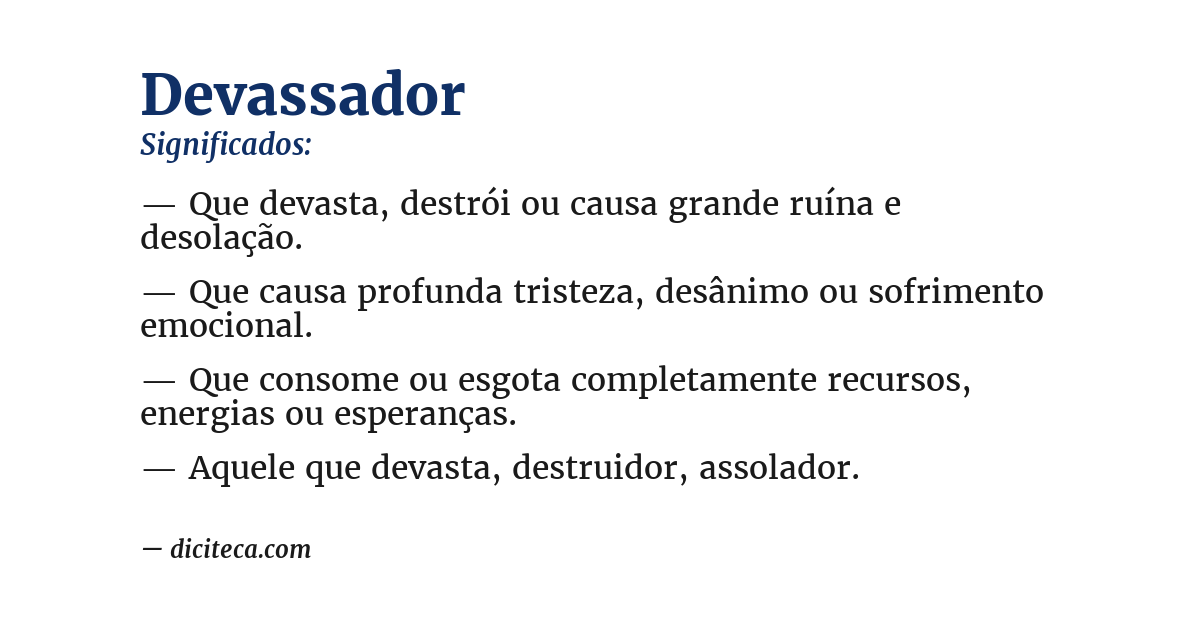 Significado de devassador