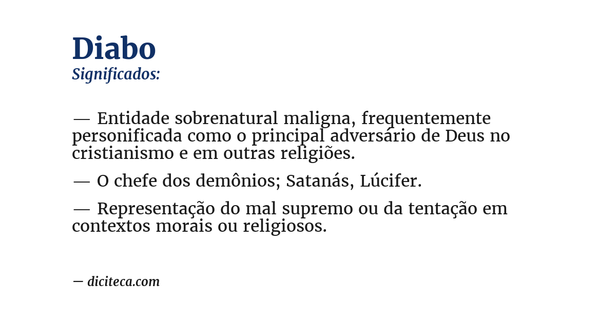Significado de diabo