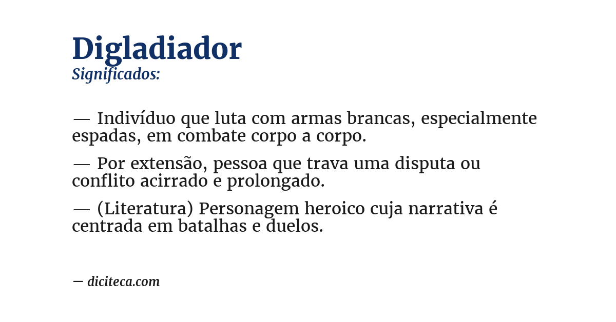 Significado de digladiador