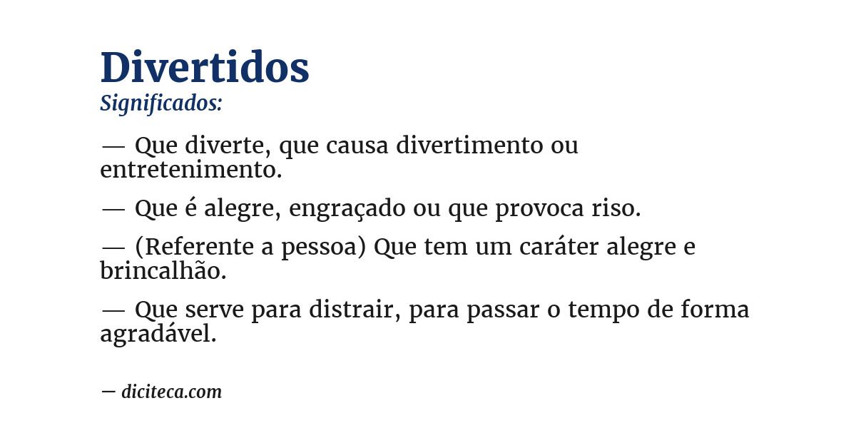 Significado de divertidos