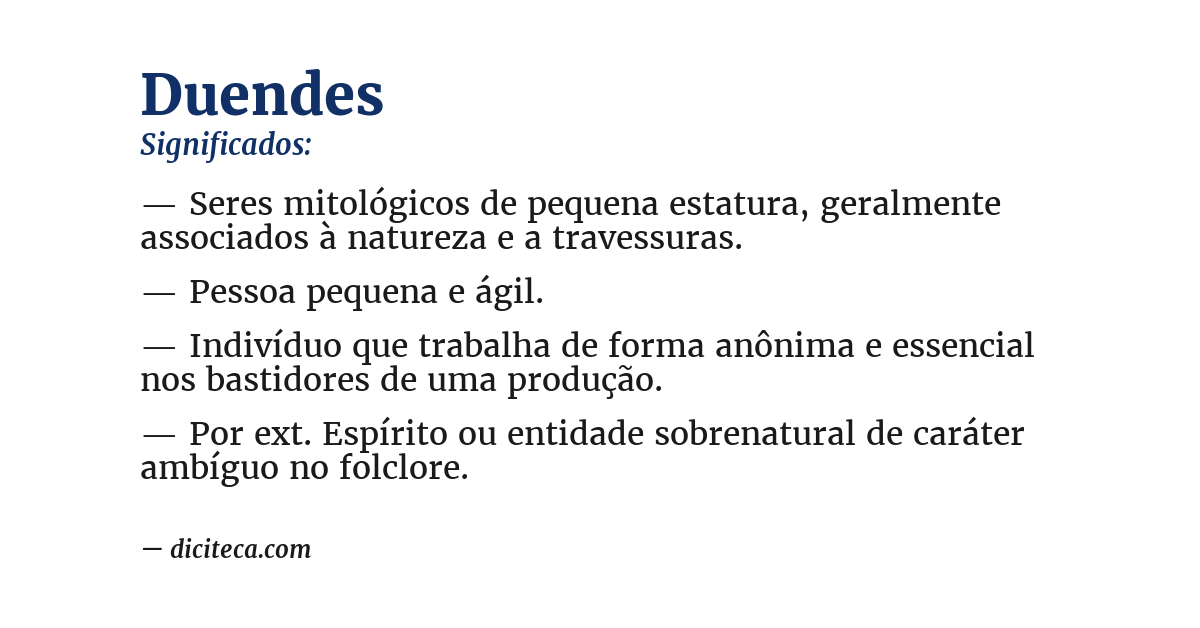 Significado de duendes