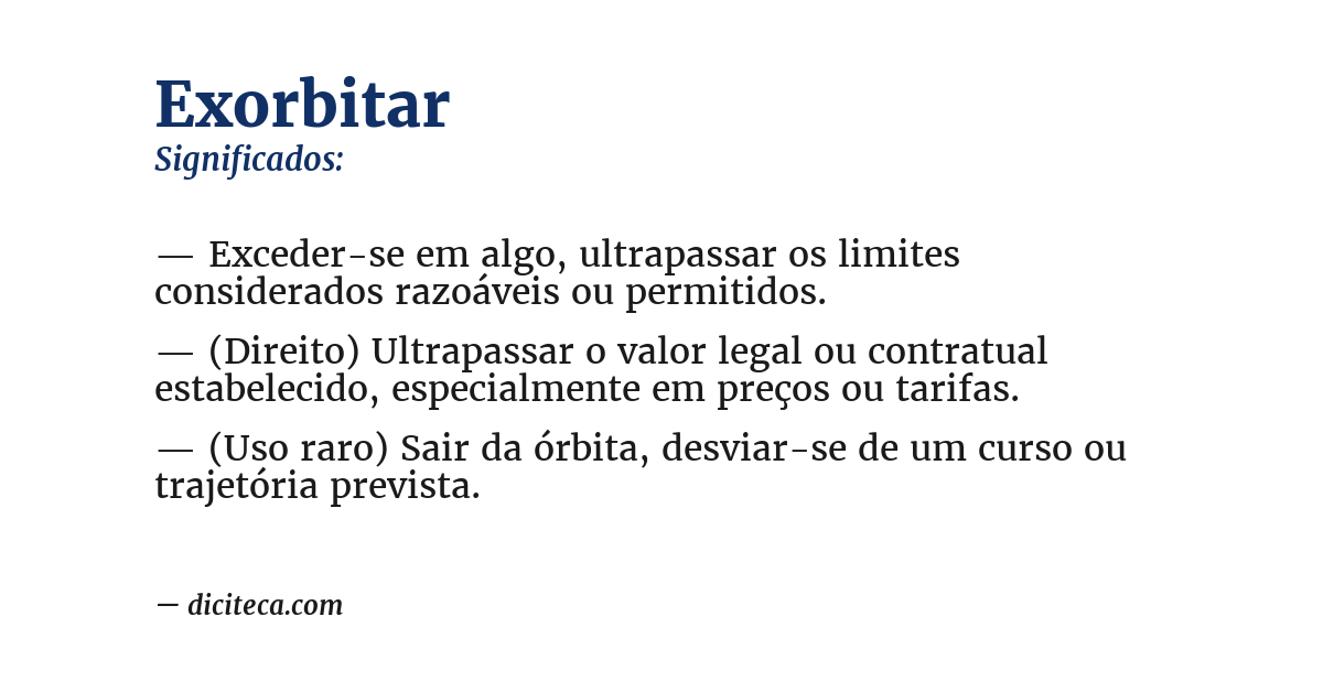 Significado de exorbitar