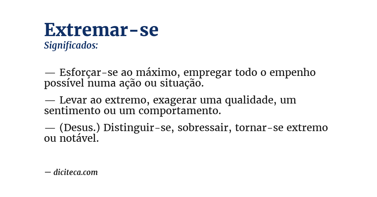 Significado de extremar-se