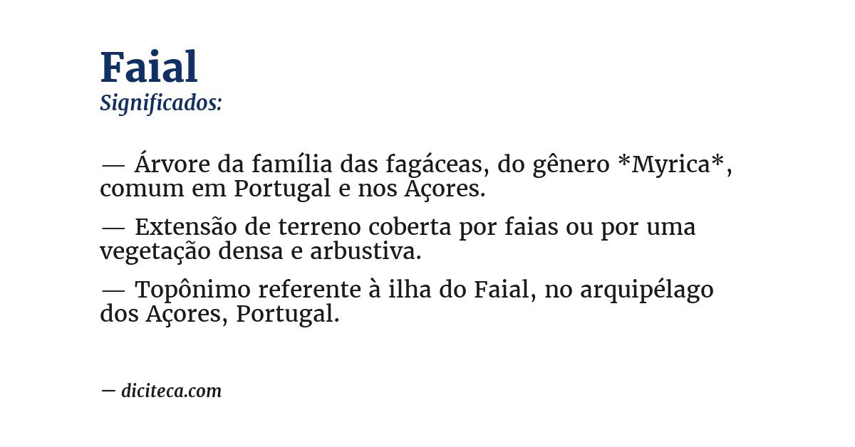 Significado de faial