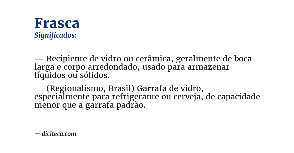 Significado de frasca