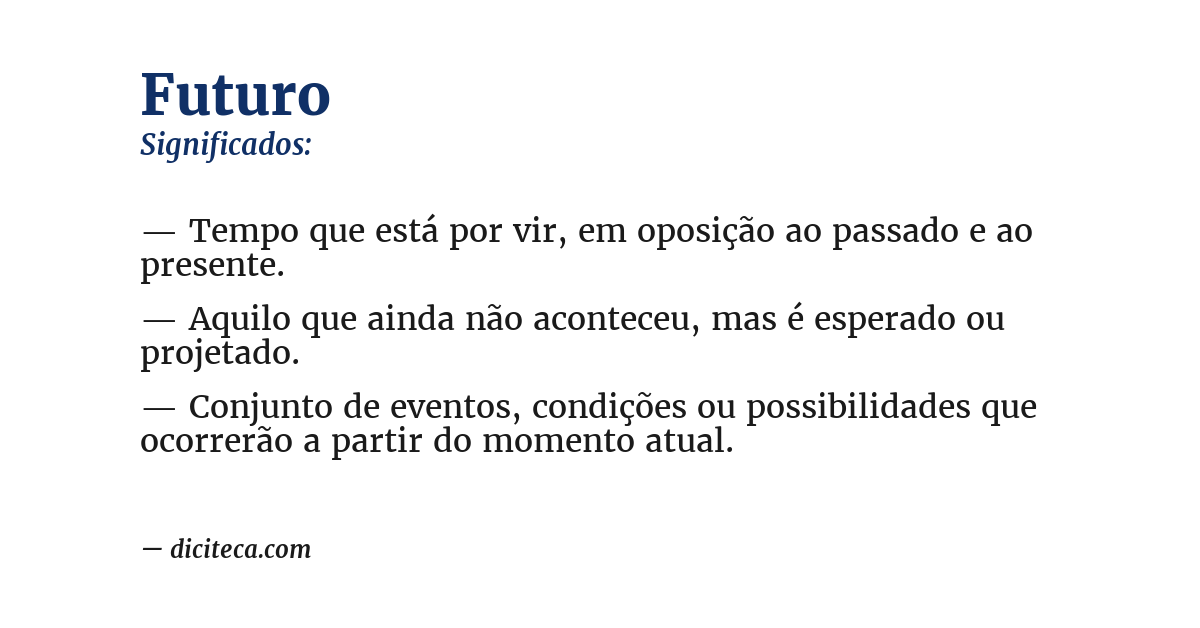 Significado de futuro