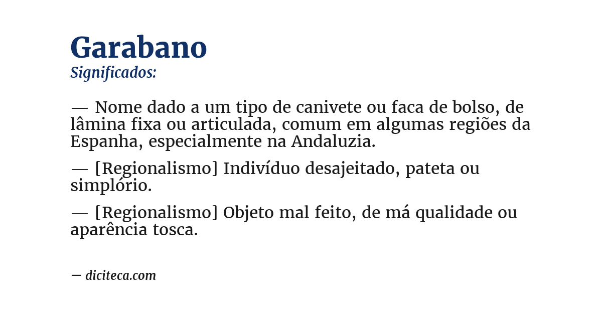 Significado de garabano