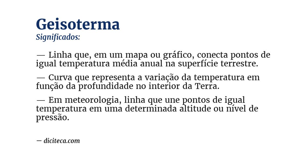 Significado de geisoterma