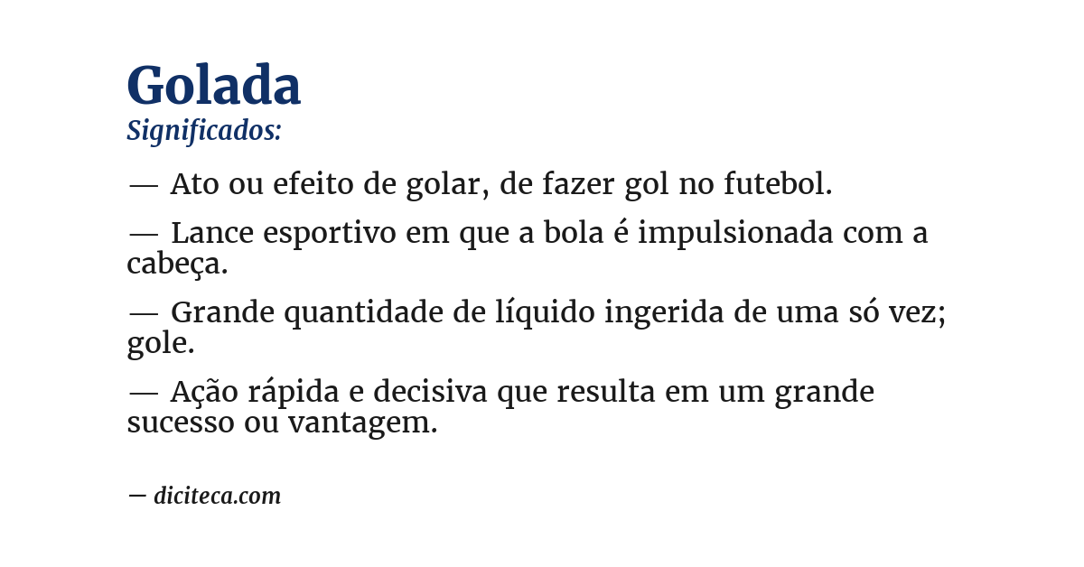 Significado de golada