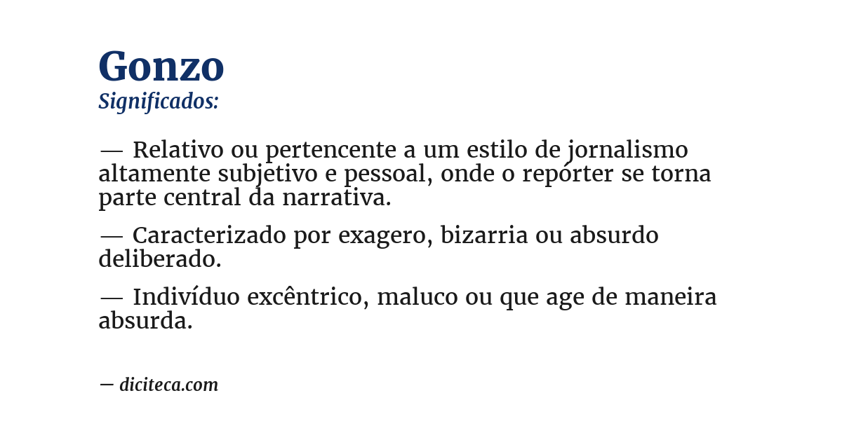 Significado de gonzo