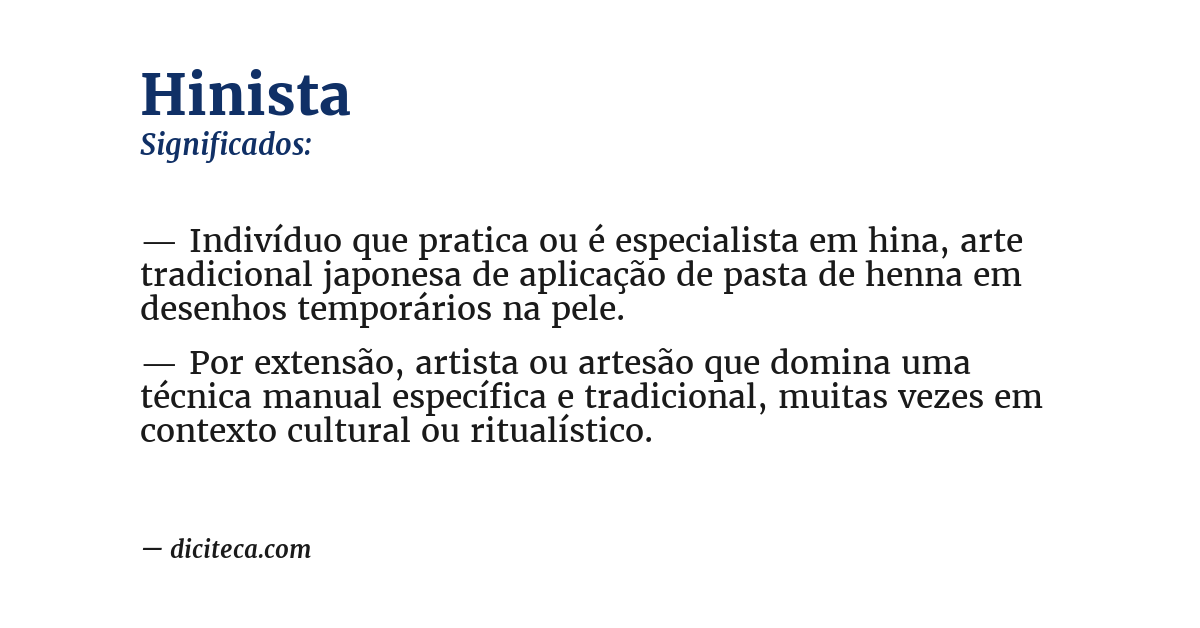 Significado de hinista