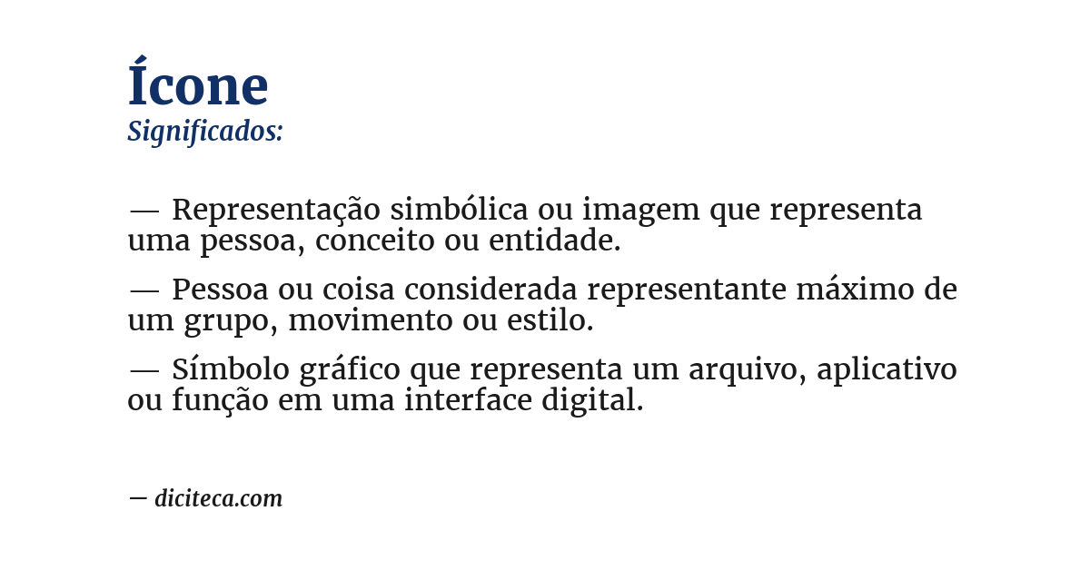 Significado de ícone