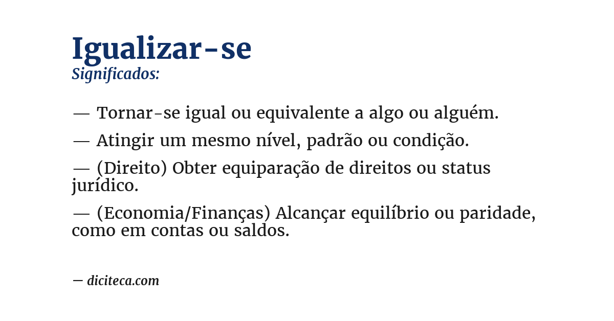 Significado de igualizar-se