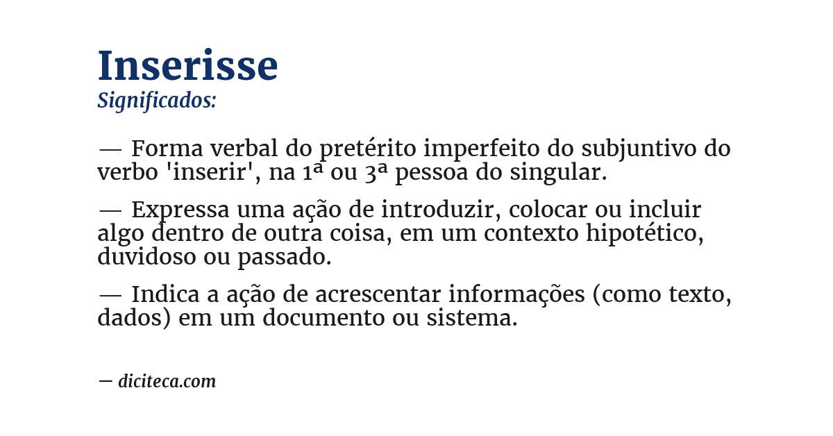 Significado de inserisse