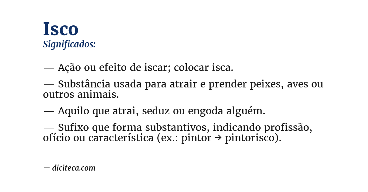 Significado de isco