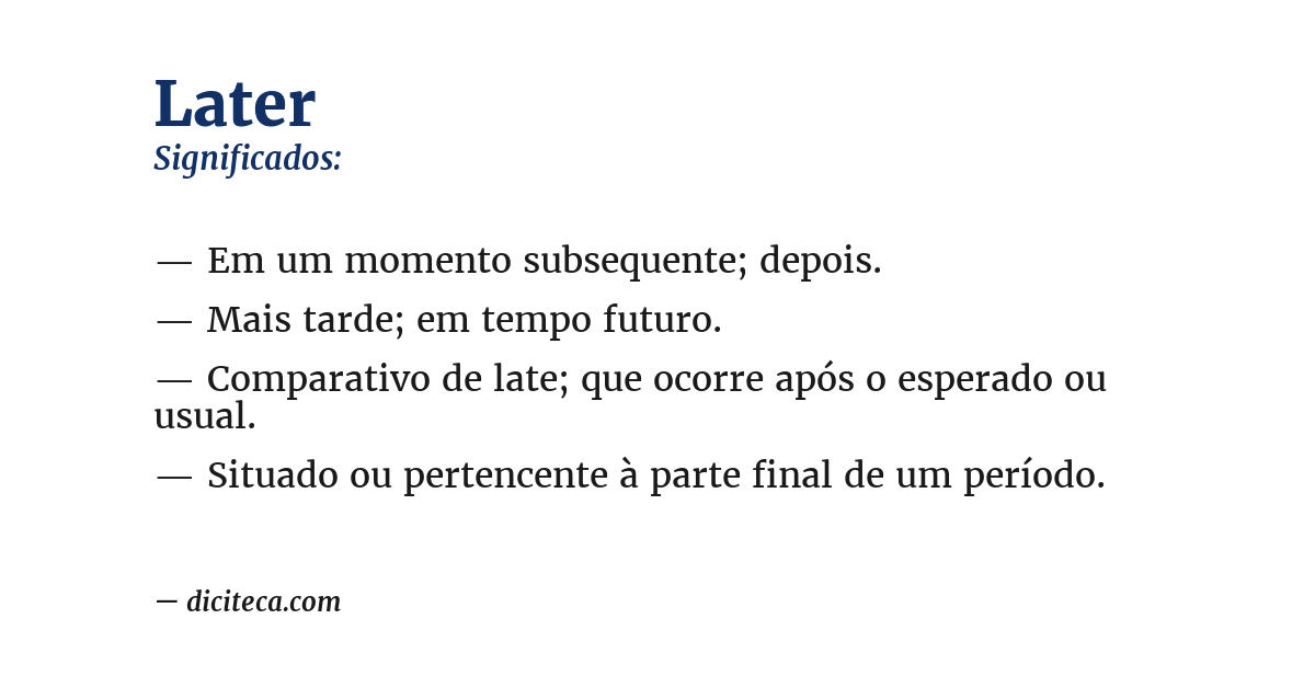 Significado de later