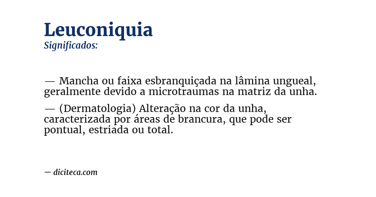 Significado de leuconiquia