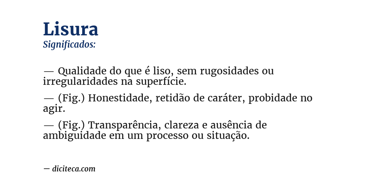 Significado de lisura