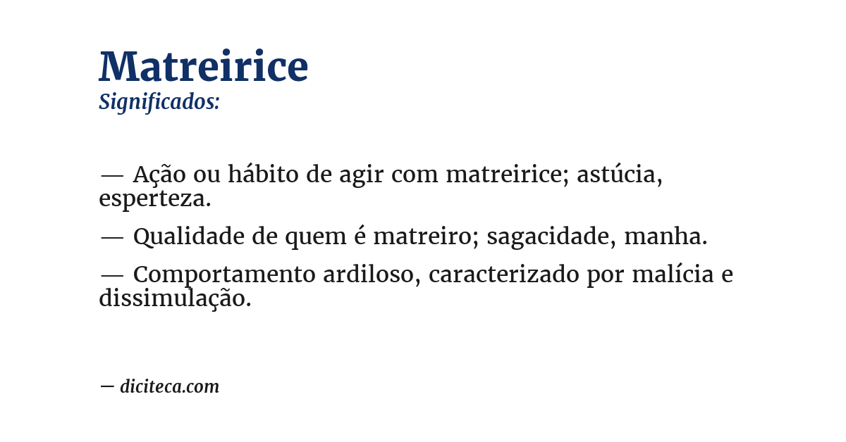 Significado de matreirice
