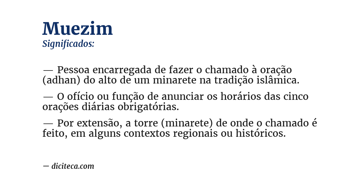 Significado de muezim