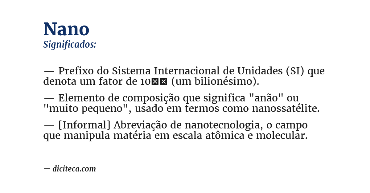Significado de nano