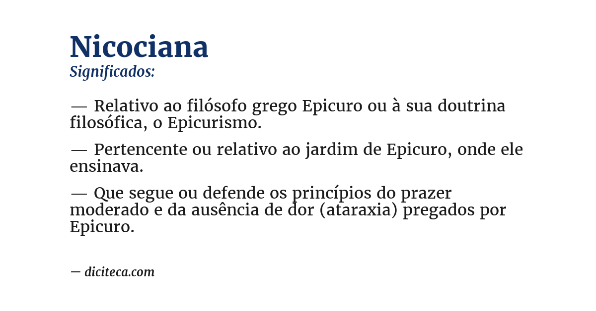 Significado de nicociana