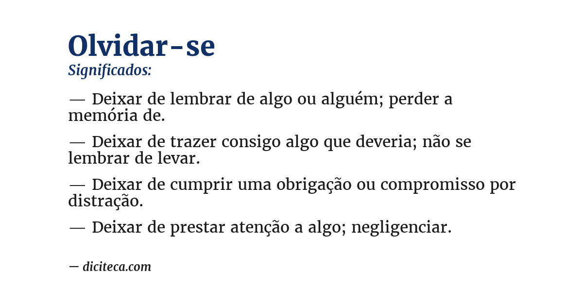 Significado de olvidar-se