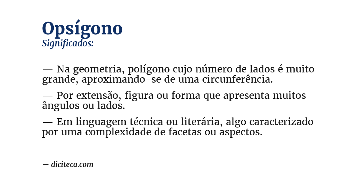 Significado de opsígono
