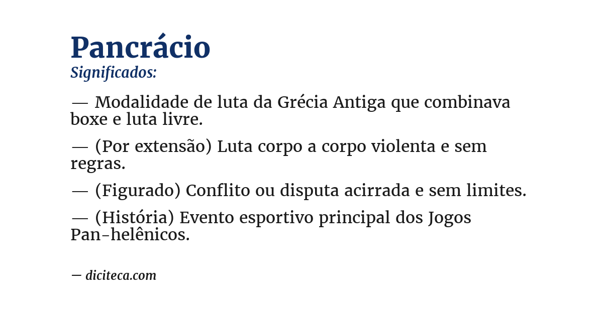 Significado de pancrácio