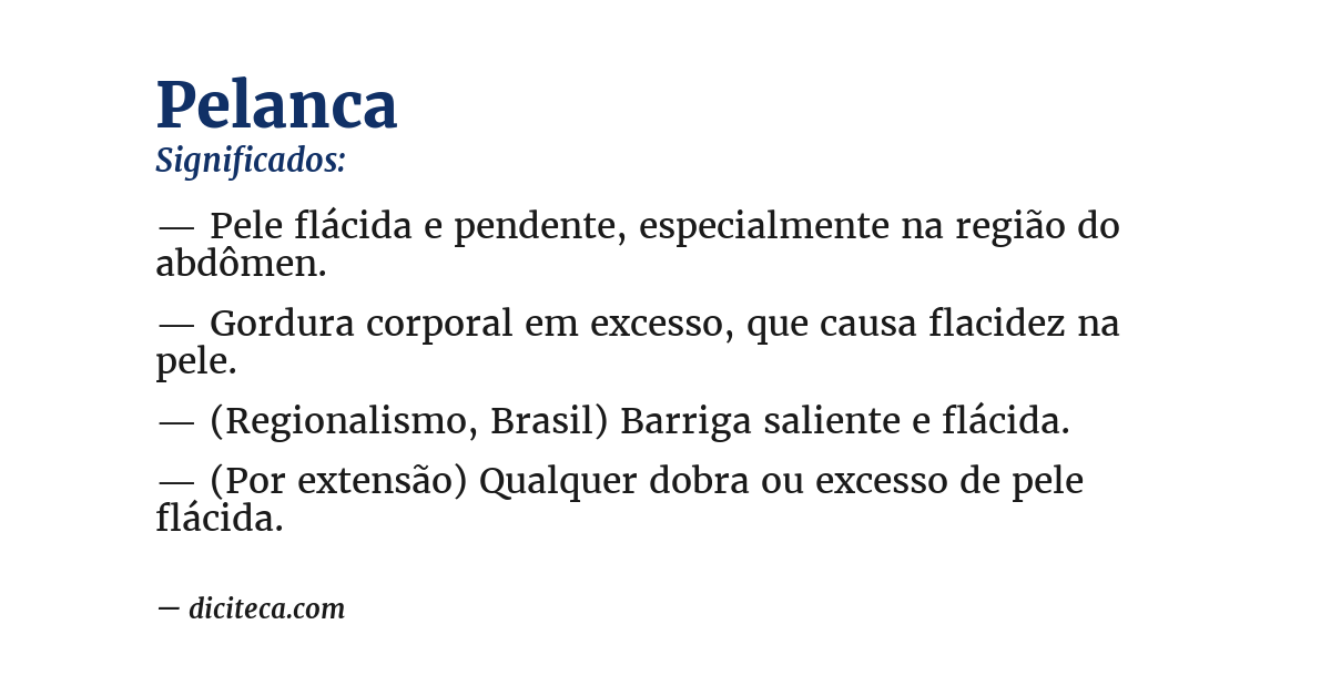 Significado de pelanca
