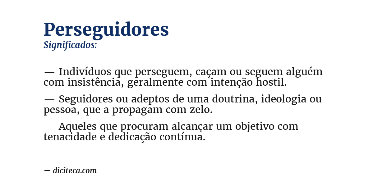 Significado de perseguidores
