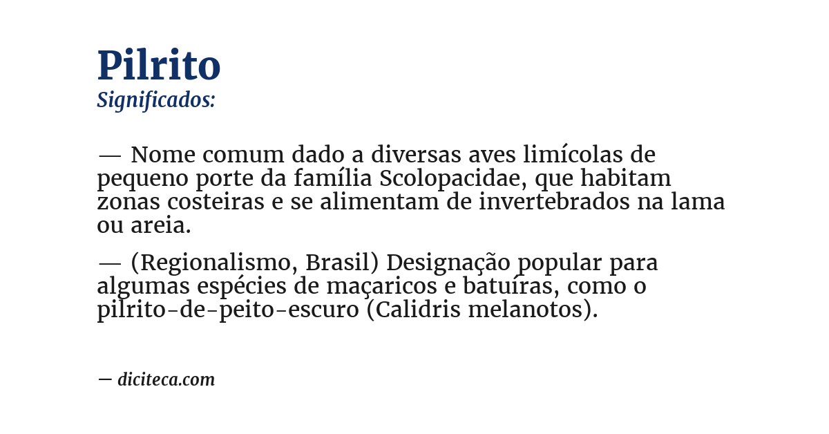 Significado de pilrito