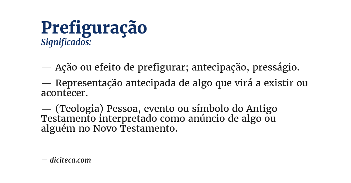 Significado de prefiguração