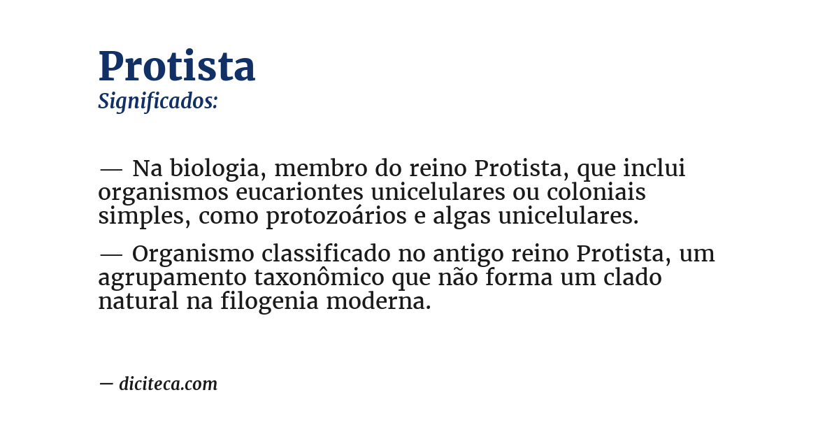 Significado de protista