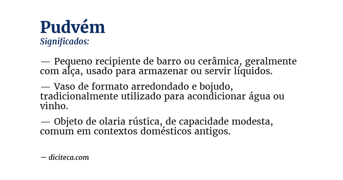 Significado de pudvém